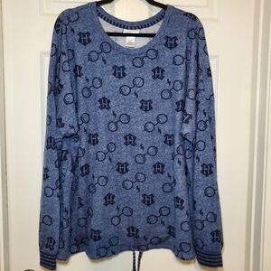 Harry Potter Wizarding World Long Sleeve Blue Sweater XXL